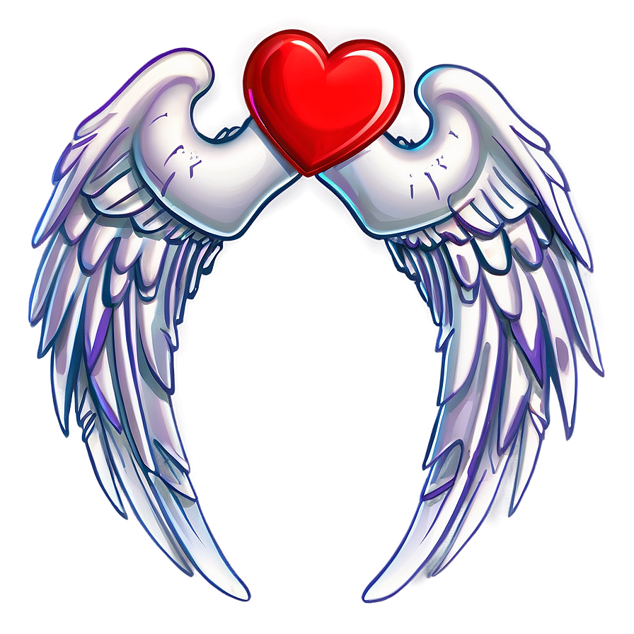 Cartoon Heart With Wings Png 61