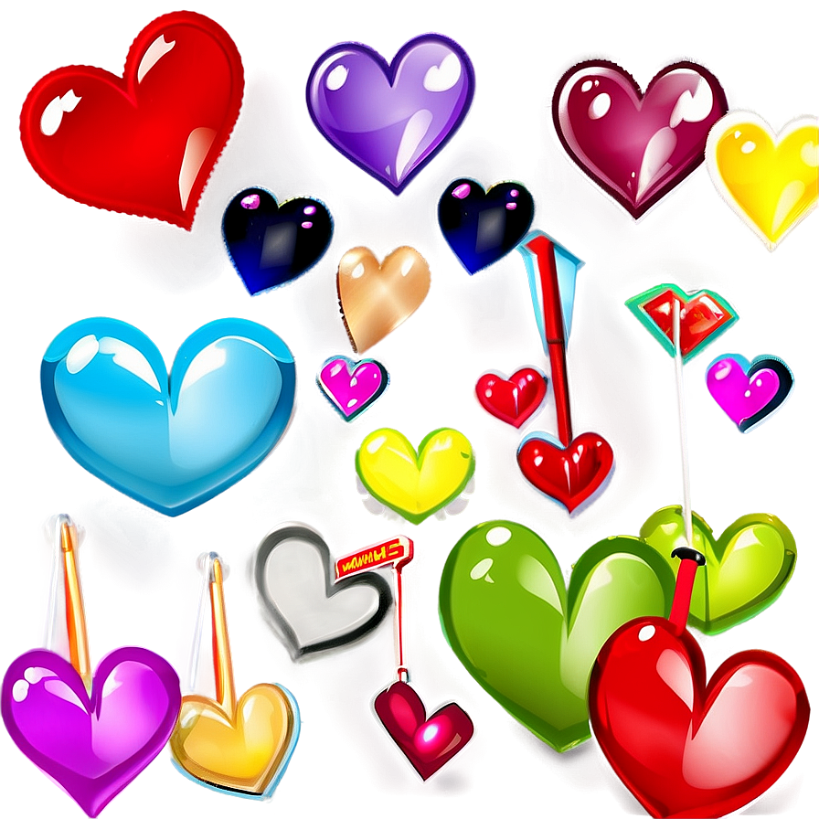 Cartoon Hearts Png 05032024