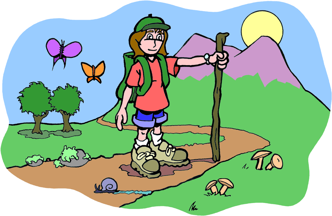 Cartoon Hiker Adventure Outdoors.png