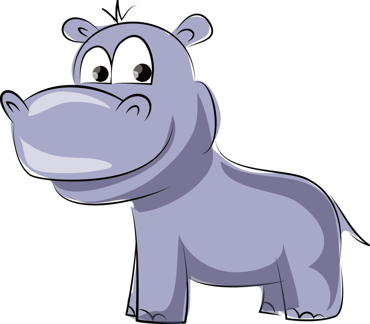 Cartoon Hippo Standing