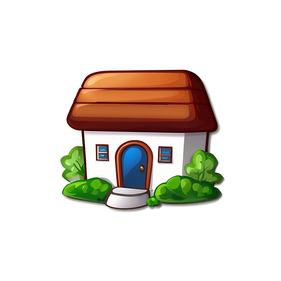 Cartoon Home Button Png Caf