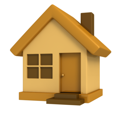 Cartoon House Icon PNG with transparent background