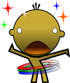 Cartoon Hula Hoop Dance