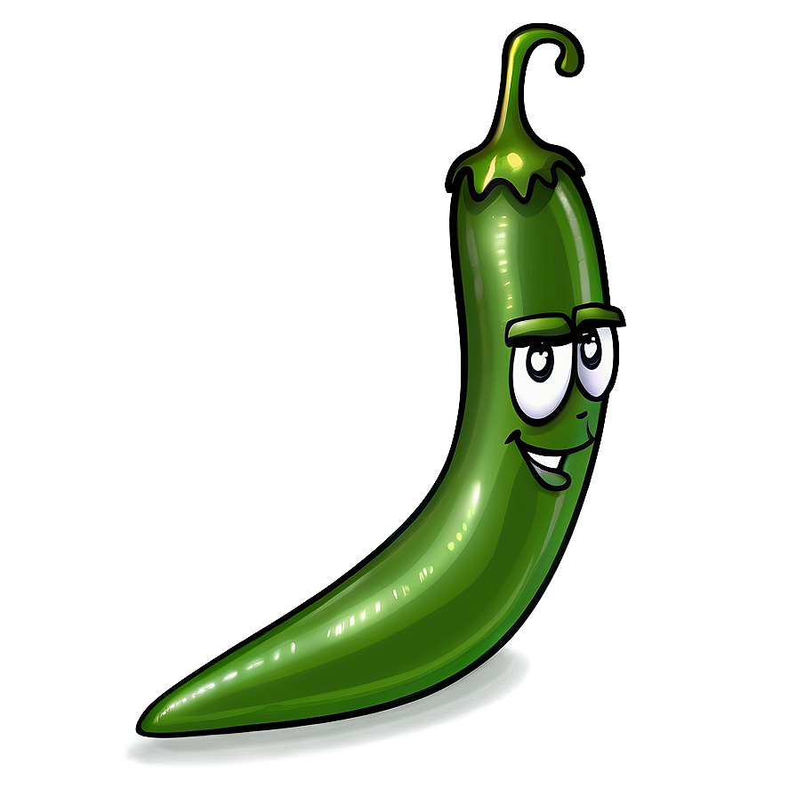 Cartoon Jalapeno Character PNG wpn37 PNG with transparent background