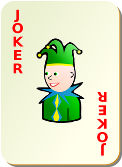 Cartoon Joker Playing Card PNG with transparent background