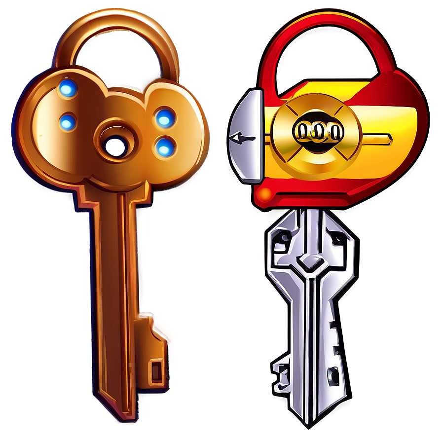 Cartoon Keys PNG ccb PNG with transparent background