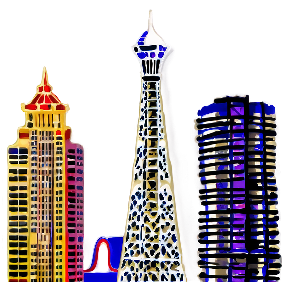 Cartoon Las Vegas Skyline Png 06252024