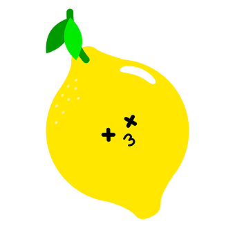 Cartoon Lemon Graphic PNG with transparent background