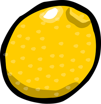 Cartoon Lemon Illustration PNG with transparent background