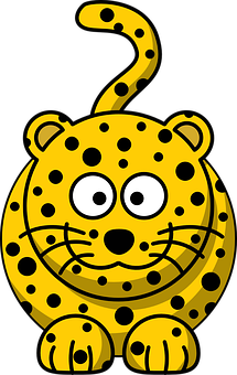 Cartoon Leopard Graphic PNG with transparent background