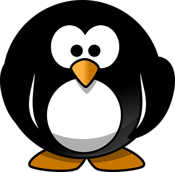 Cartoon Linux Penguin Icon