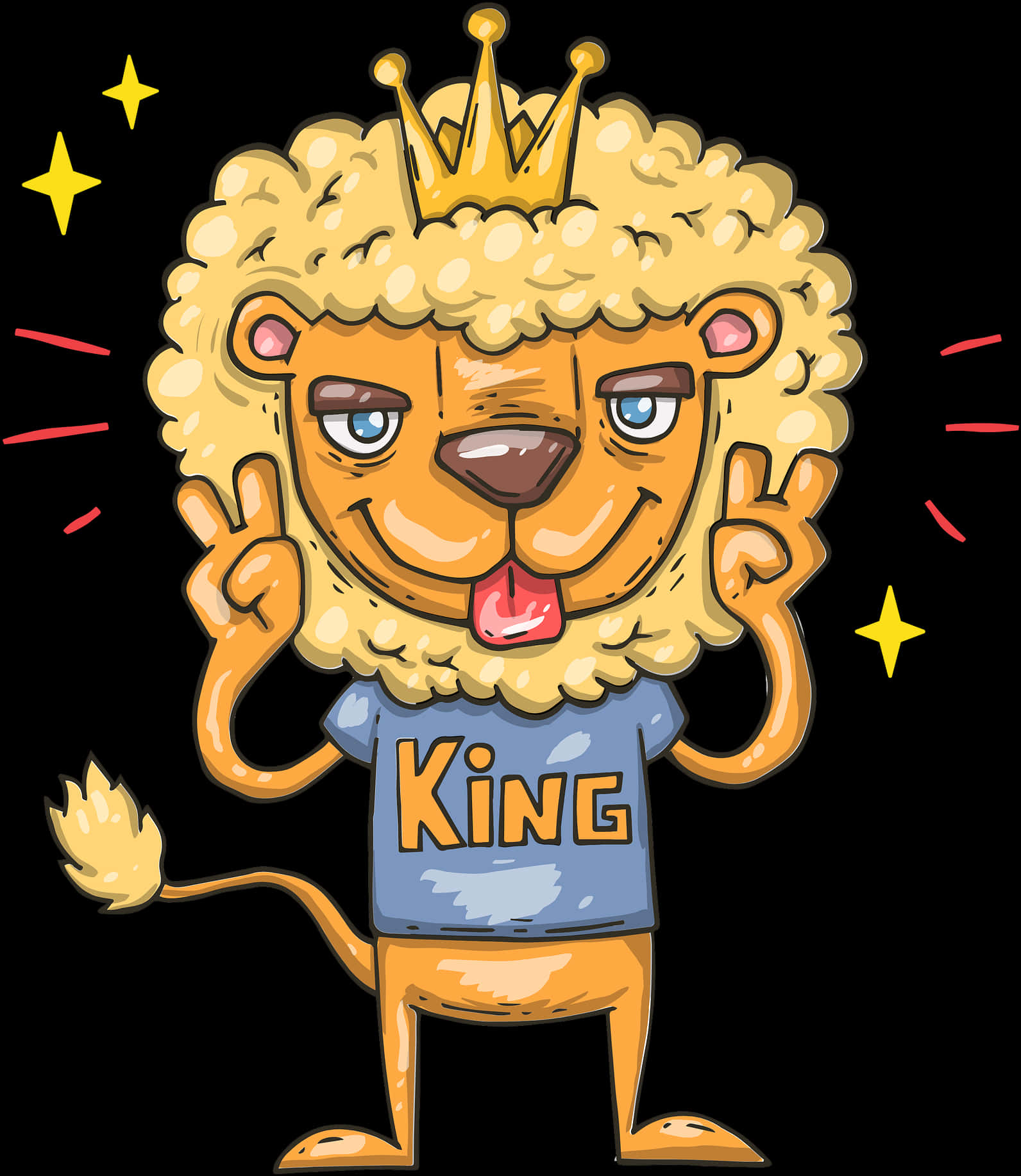 Cartoon Lion King Character