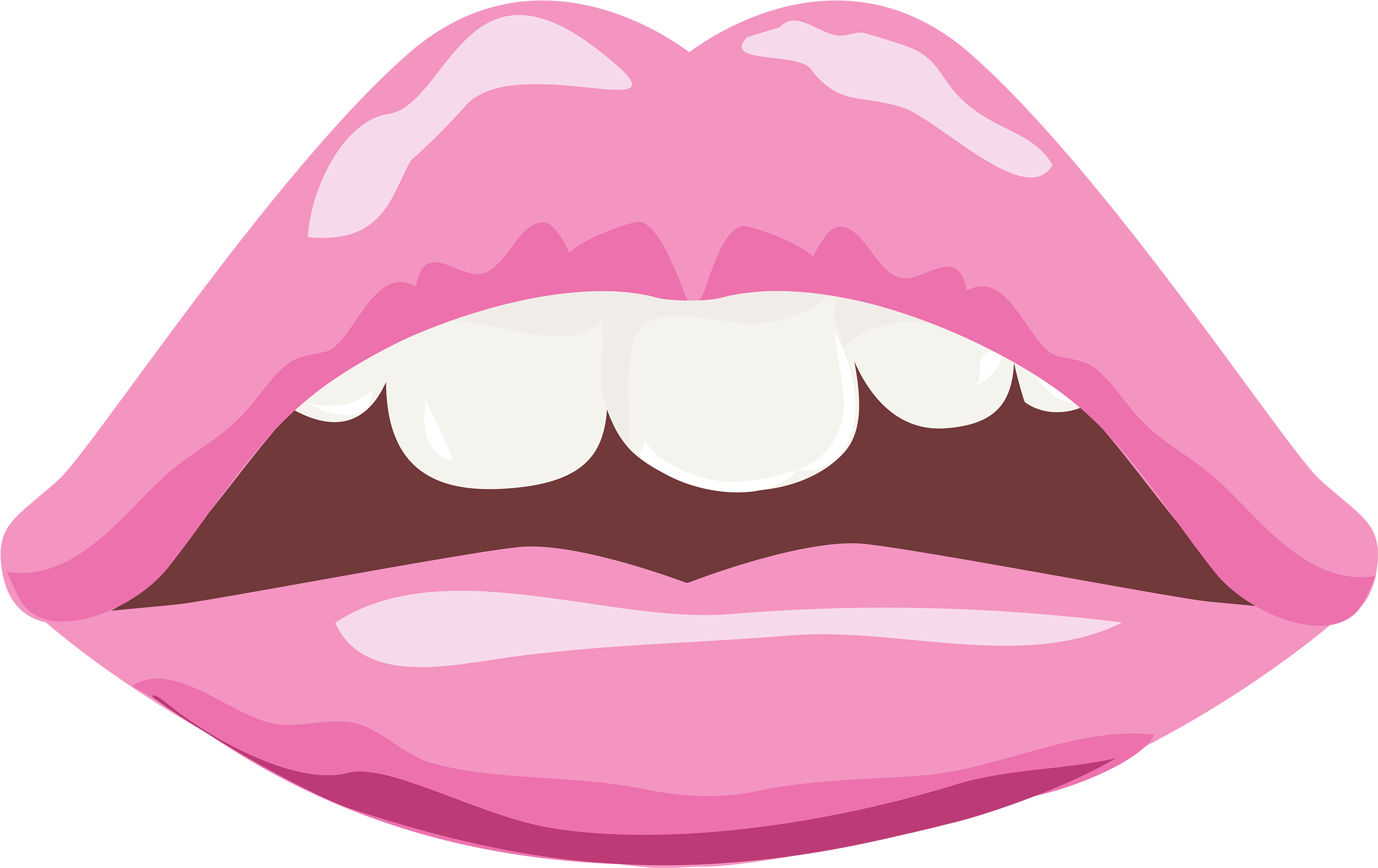 Cartoon Lips Graphic PNG with transparent background