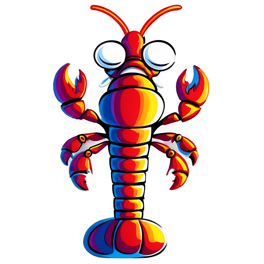 Cartoon Lobster PNG dim18 PNG with transparent background