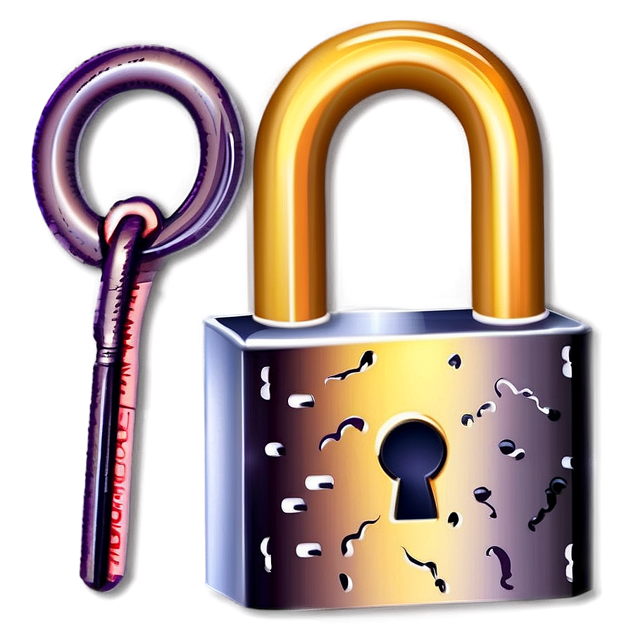 Cartoon Lock Png 32