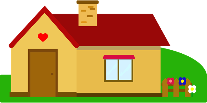 Cartoon Love Home Illustration PNG with transparent background