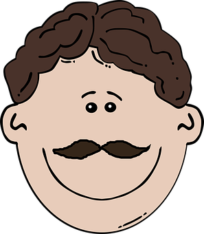 Cartoon Man Face Vector