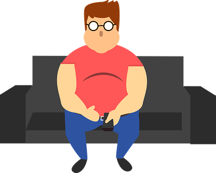 Cartoon Man Sitting On Couch