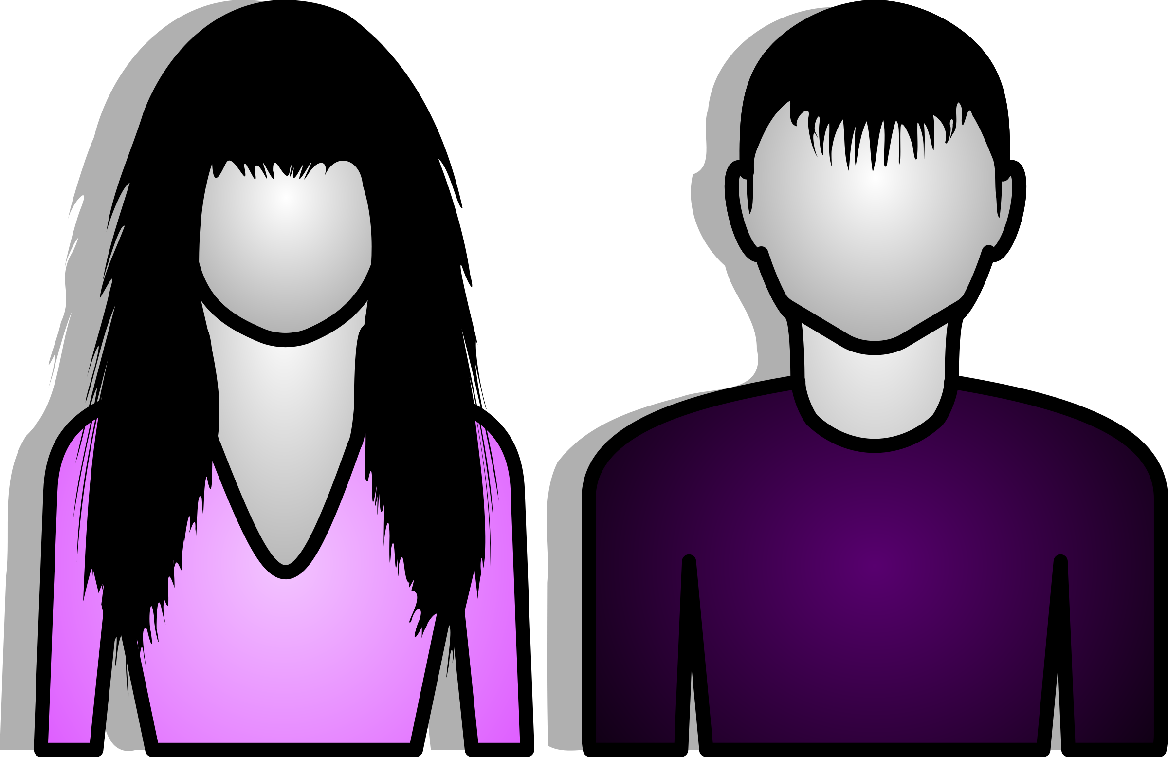 Transparent Man And Woman Clipart - Male & Female Icon, HD Png Download PNG with transparent background