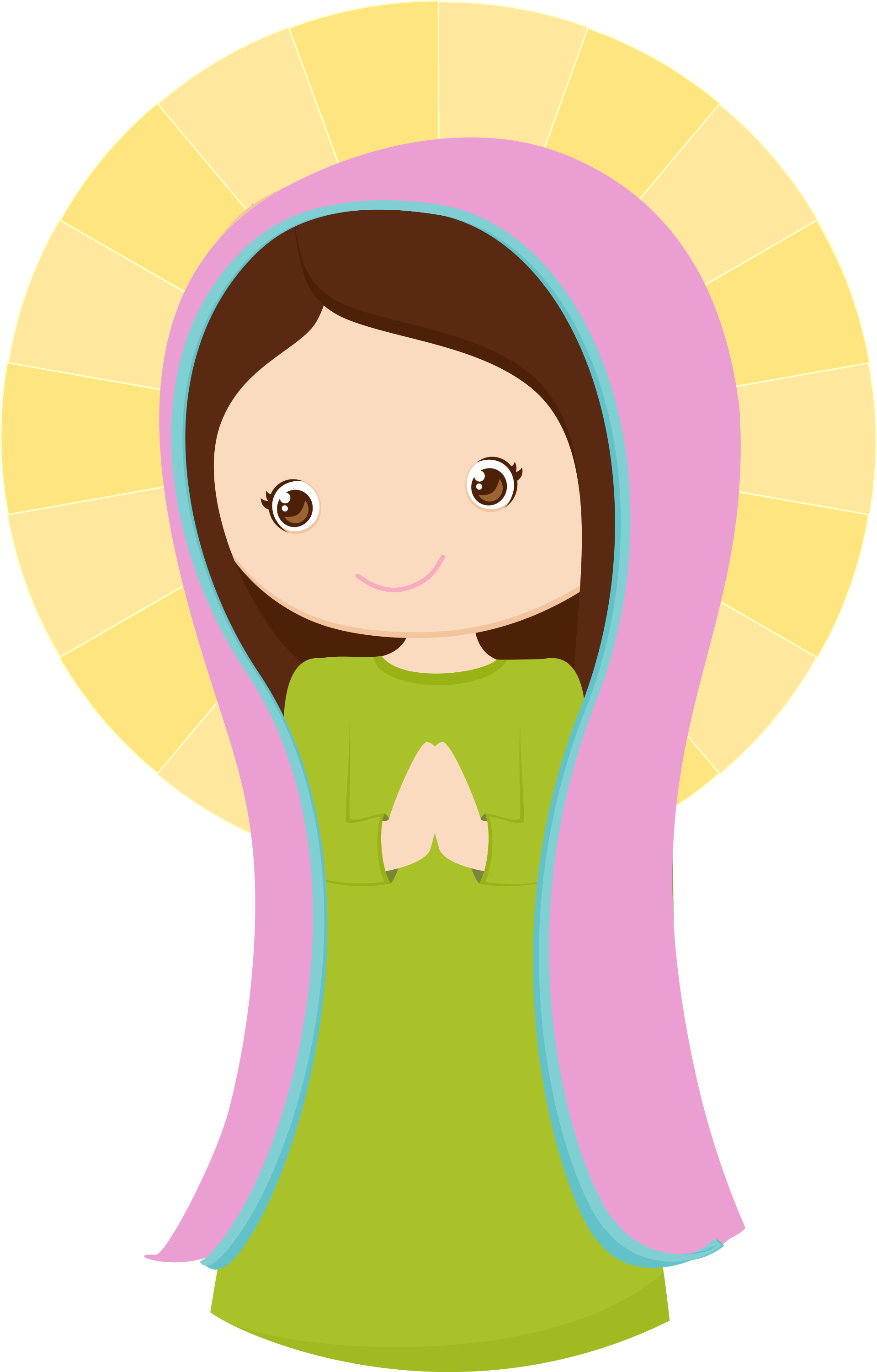 Cartoon Maria Praying Illustration.png