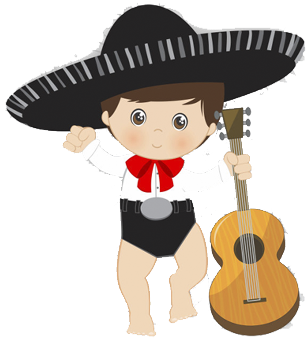 Cartoon Mariachi Playerwith Guitar