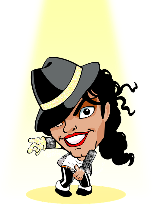 Cartoon Michael Jackson Illustration.png PNG with transparent background