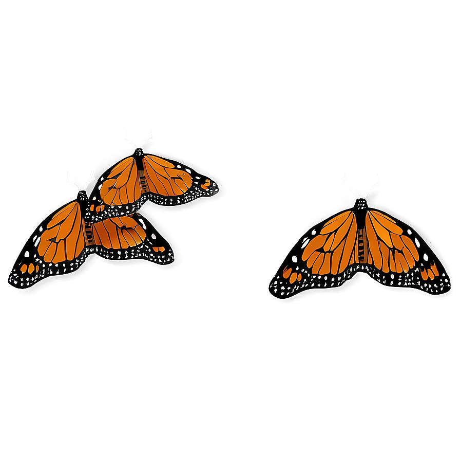 Cartoon Monarch Butterflies Png Dmh