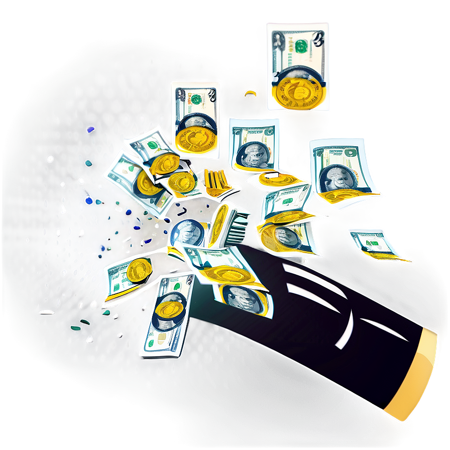 Cartoon Money Explosion Png Kdj22