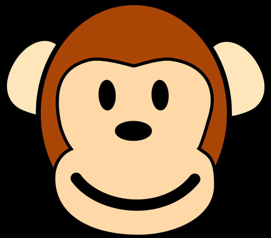 Cartoon Monkey Face Graphic