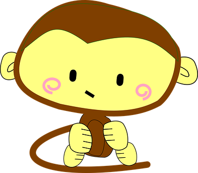 Cartoon Monkey Simple Illustration