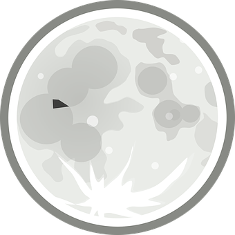 Cartoon Moon Graphic PNG with transparent background