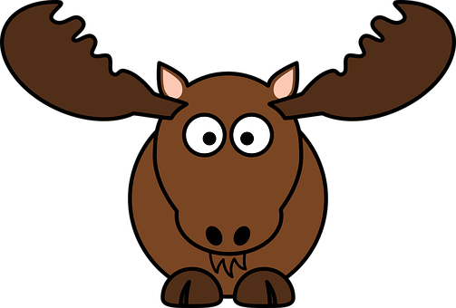 Cartoon Moose Graphic