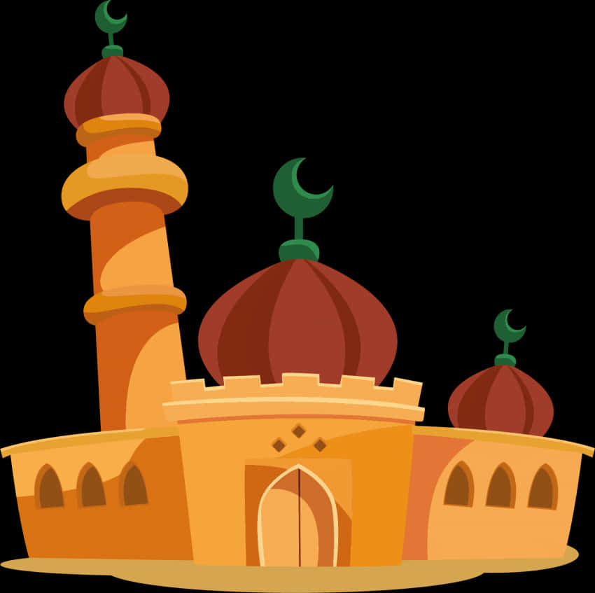 Cartoon Mosque Illustration