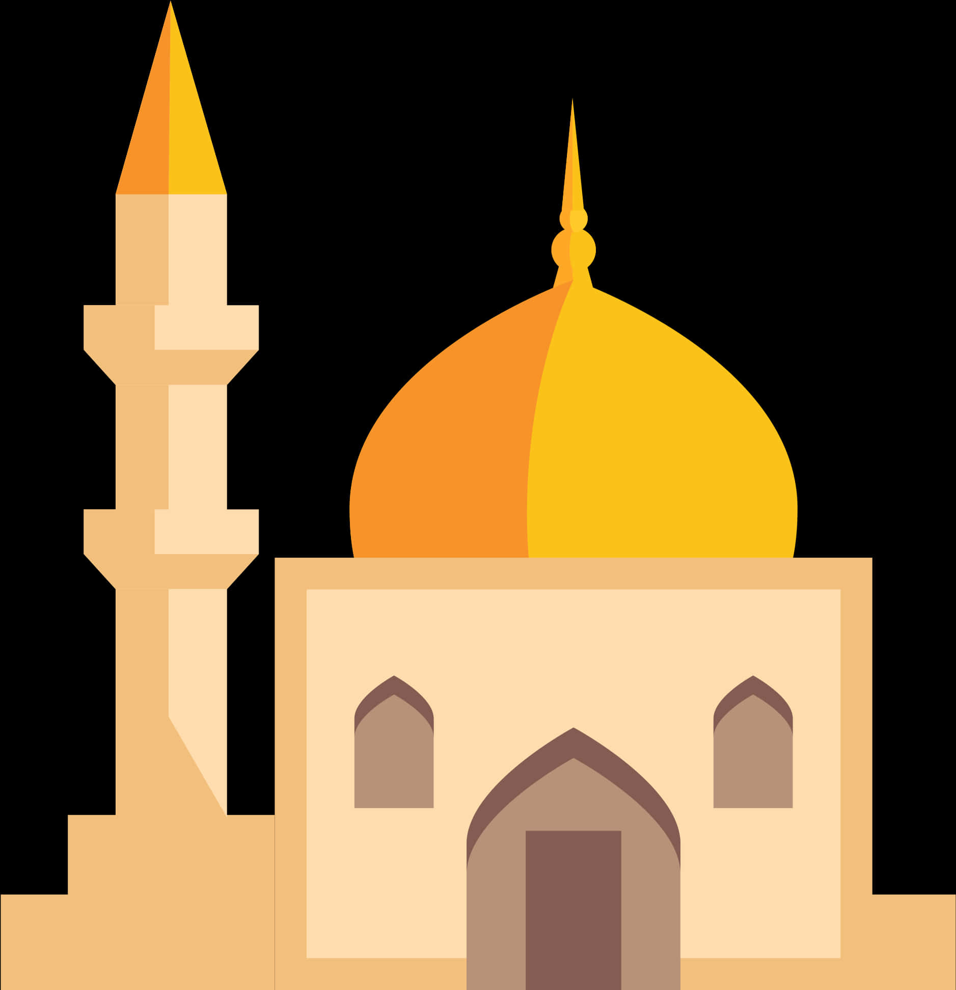 Cartoon Mosque Vector Illustration