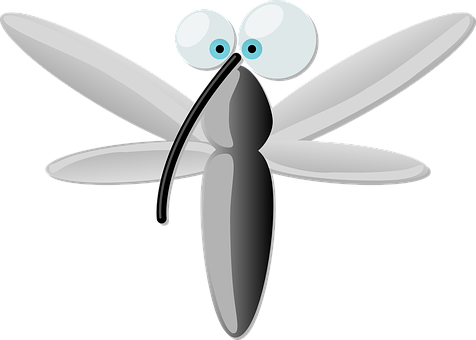Cartoon Mosquito Vector Illustration PNG with transparent background