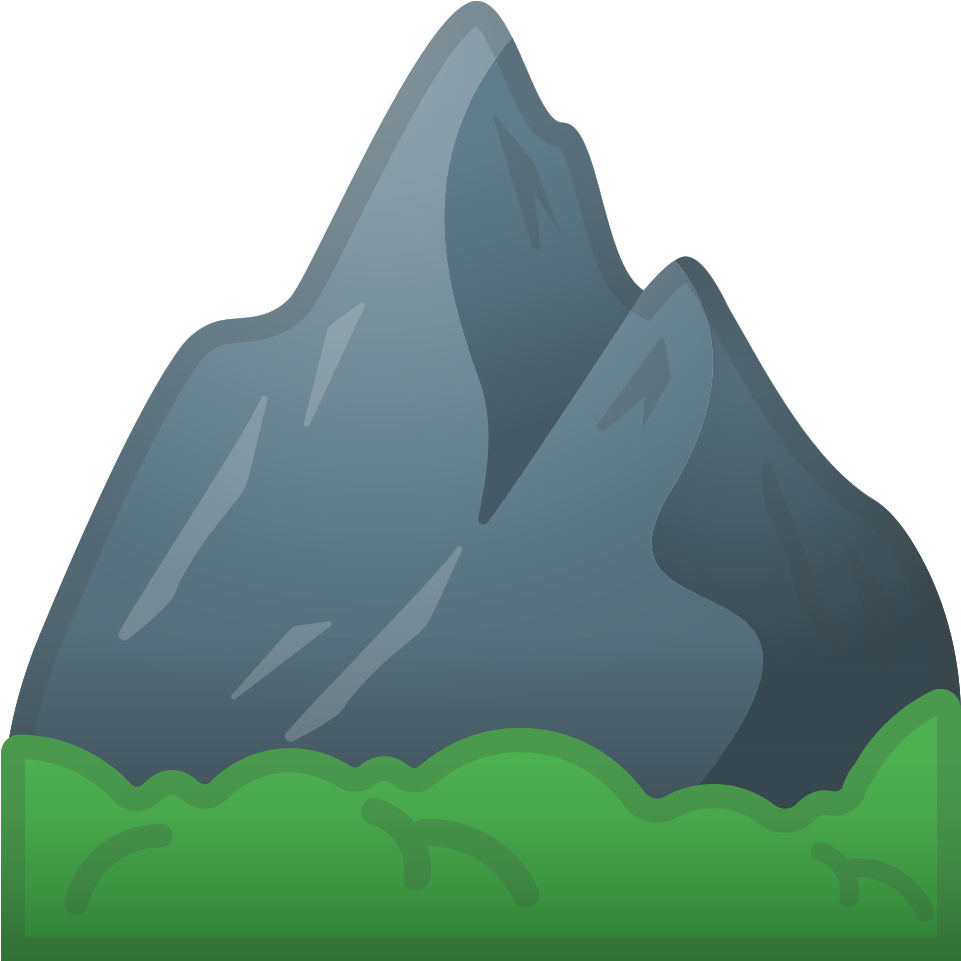 Cartoon Mountain Peak