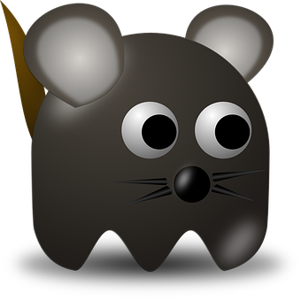Cartoon Mouse Graphic PNG with transparent background
