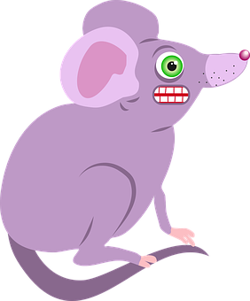 Cartoon Mouse Illustration PNG with transparent background