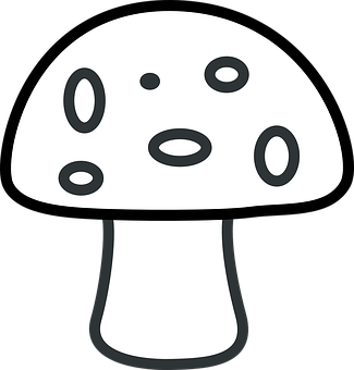 Cartoon Mushroom Graphic PNG with transparent background