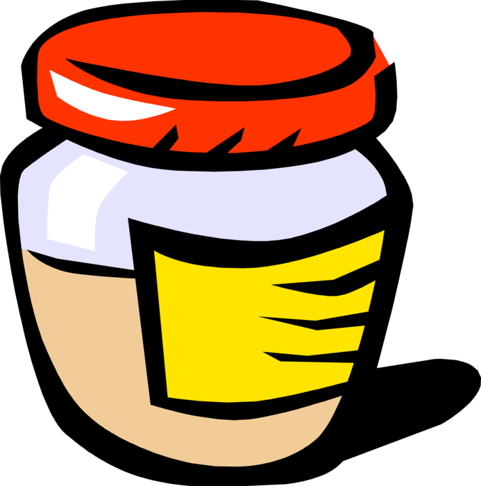 Vector Illustration Of Mustard Condiment Jar - Mustard Jar Clipart, HD Png Download PNG with transparent background