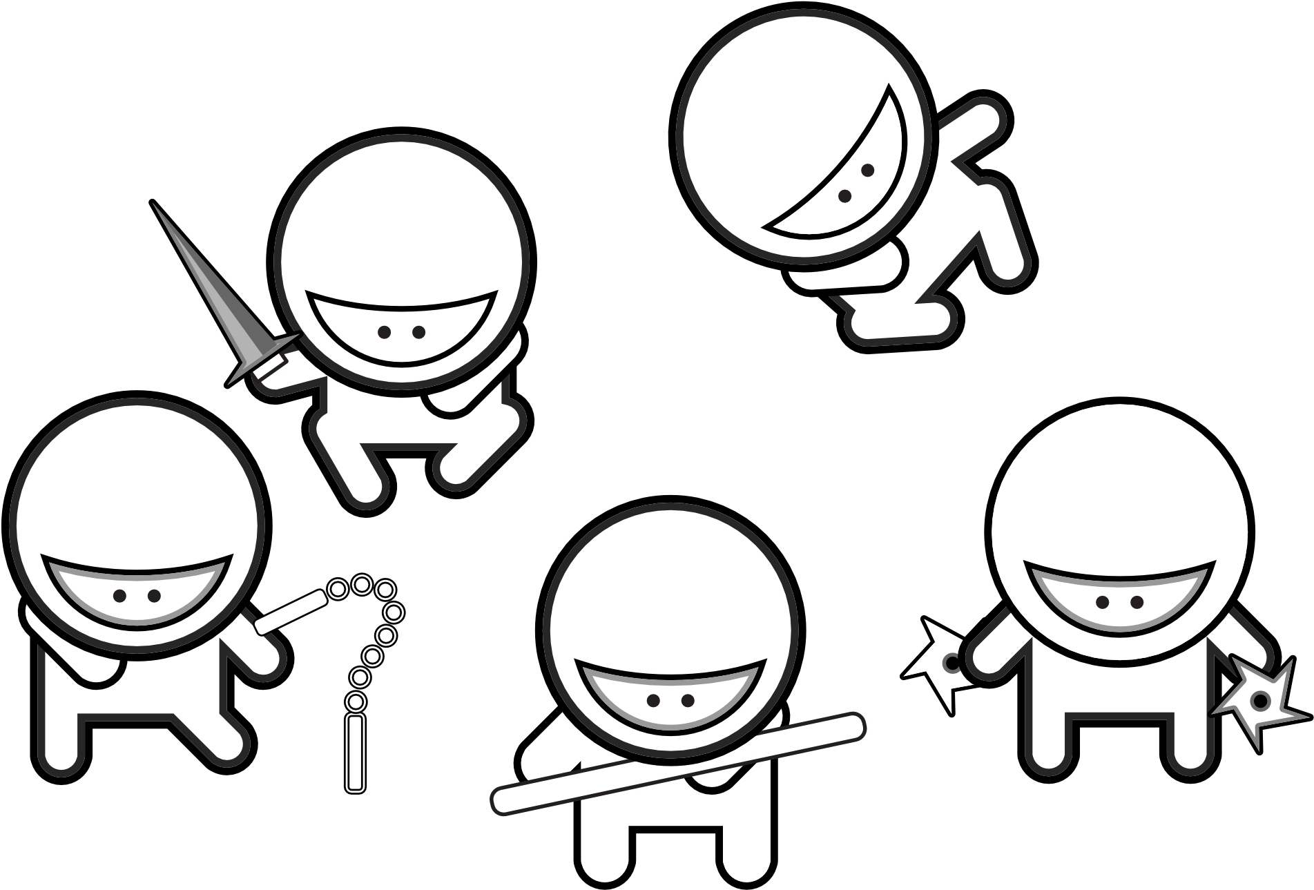 Ninja Coloring Pages For Adults - Cute Ninja Coloring Pages, HD Png Download PNG with transparent background