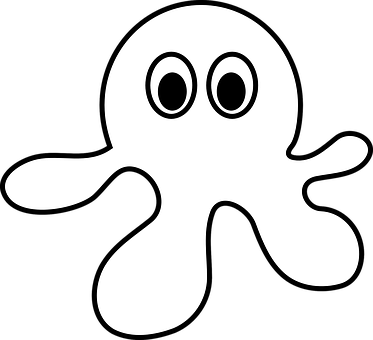 Cartoon Octopus Vector PNG with transparent background