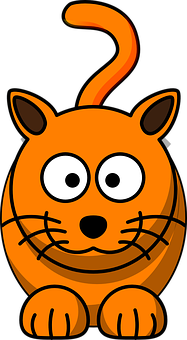 Cartoon Orange Cat Graphic