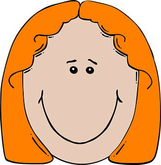 Cartoon Orange Haired Girl Graphic