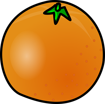 Cartoon Orange Illustration PNG with transparent background