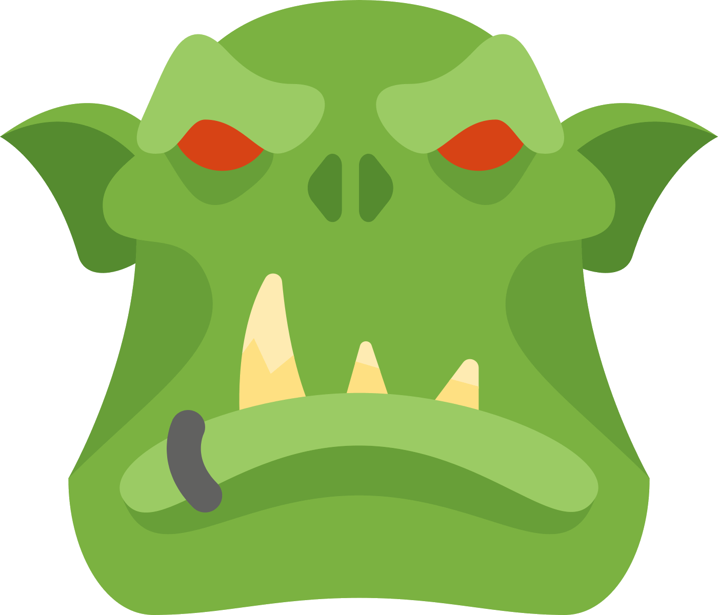 Cartoon Orc Face Graphic