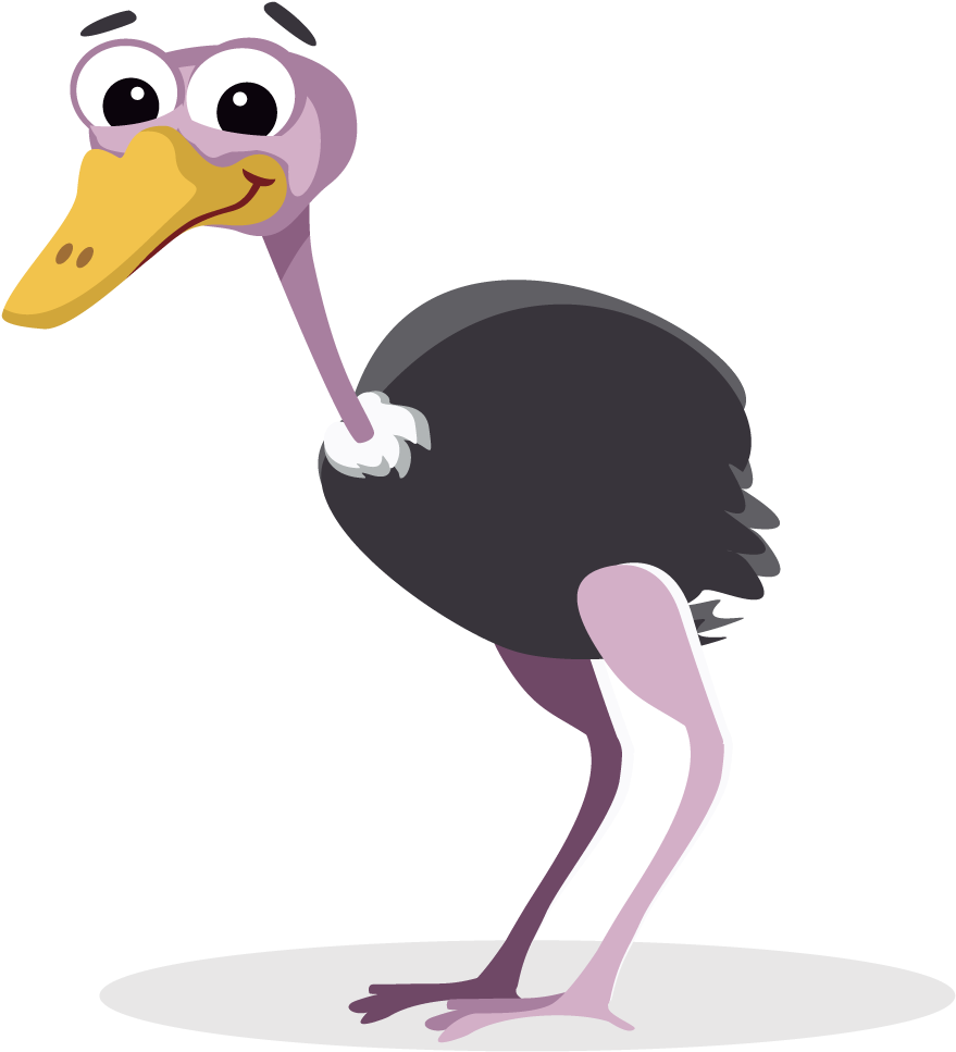 Cartoon Ostrich Character