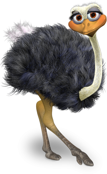 Cartoon Ostrich Illustration