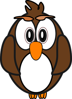 Cartoon Owl Illustration PNG with transparent background