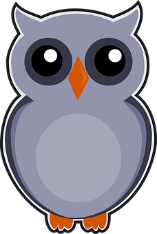 Cartoon Owl Illustration PNG with transparent background